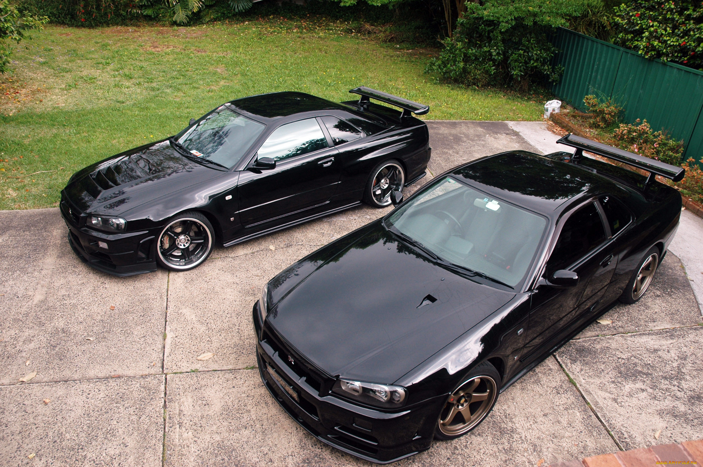 , nissan, datsun, , , front, r34, black, gtr, skyline, , 34, grass, tree, , 